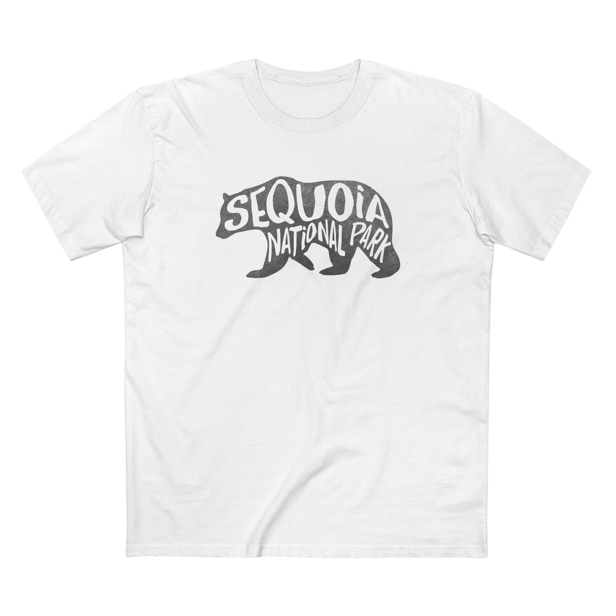 Sequoia National Park T-Shirt - Black Bear in White