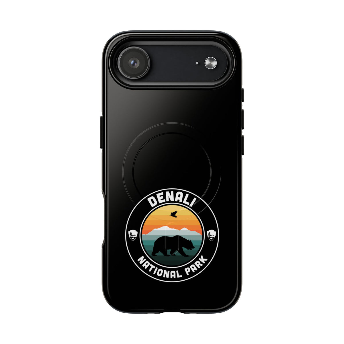 Denali National Park iPhone Case with MagSafe - Round Emblem Design