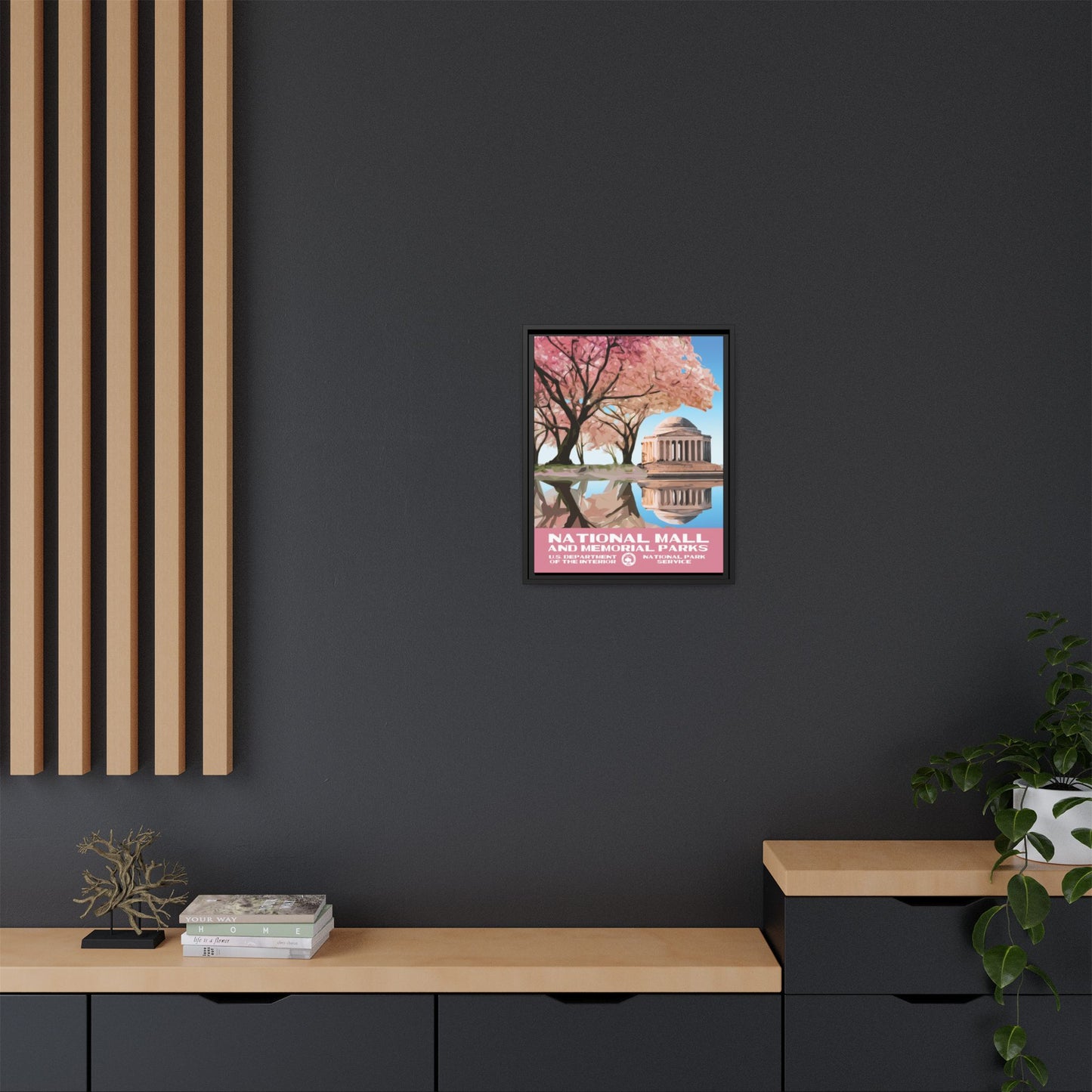 National Mall and Memorial Parks Framed Canvas - WPA Poster