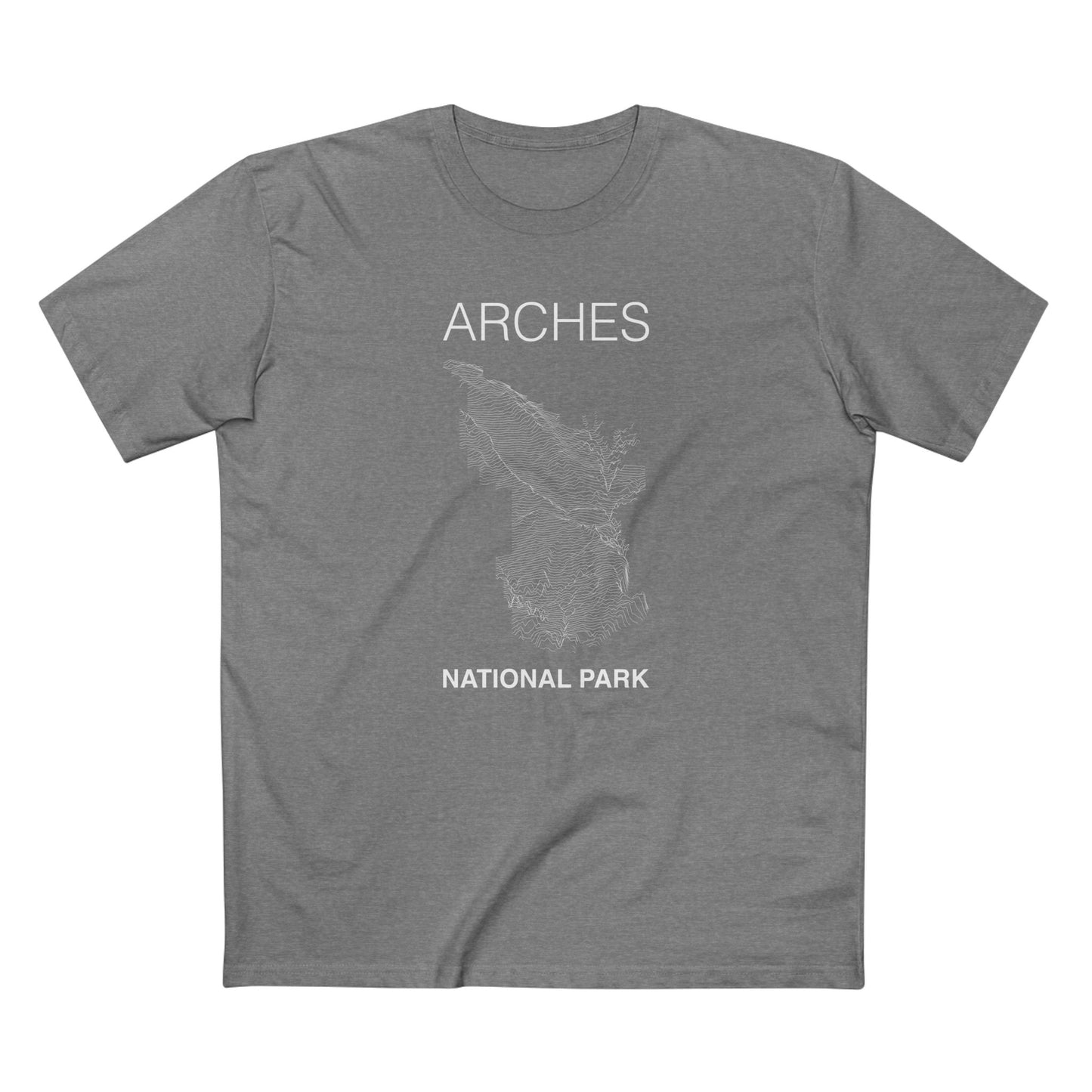 Arches National Park T-Shirt Lines in Athletic Heather
