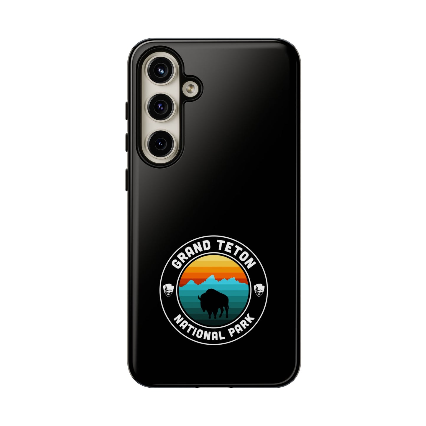 Grand Teton National Park Phone Case - Round Emblem Design
