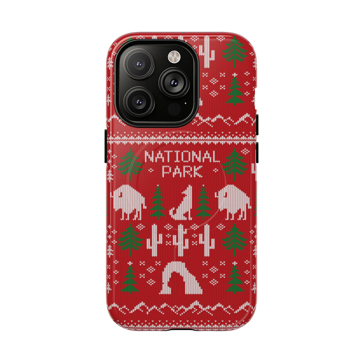 National Park iPhone Case with MagSafe - Fair Isle Pattern