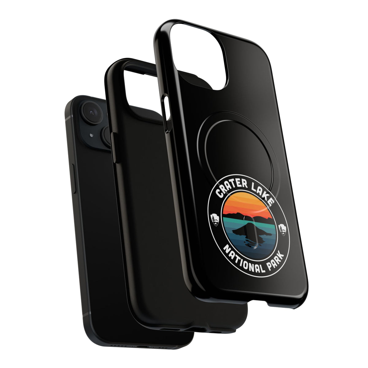 Crater Lake National Park iPhone Case with MagSafe - Round Emblem Design