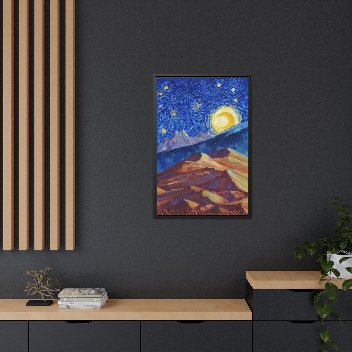 Great Sand Dunes National Park Framed Canvas - The Starry Night