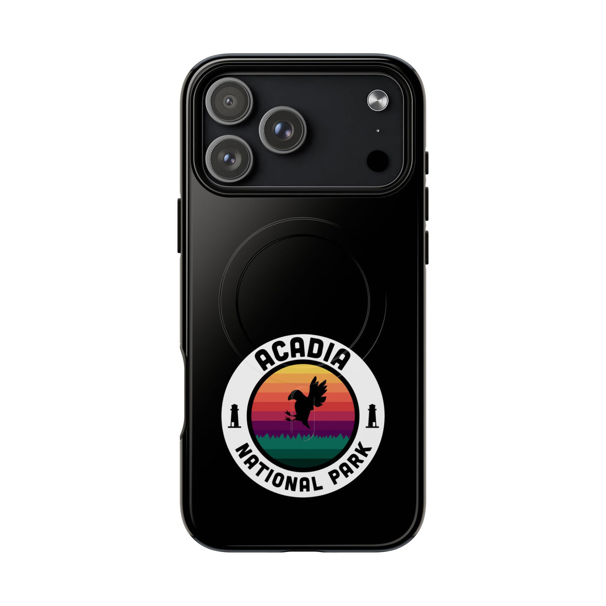 Acadia National Park iPhone Case with MagSafe - Round Emblem Design