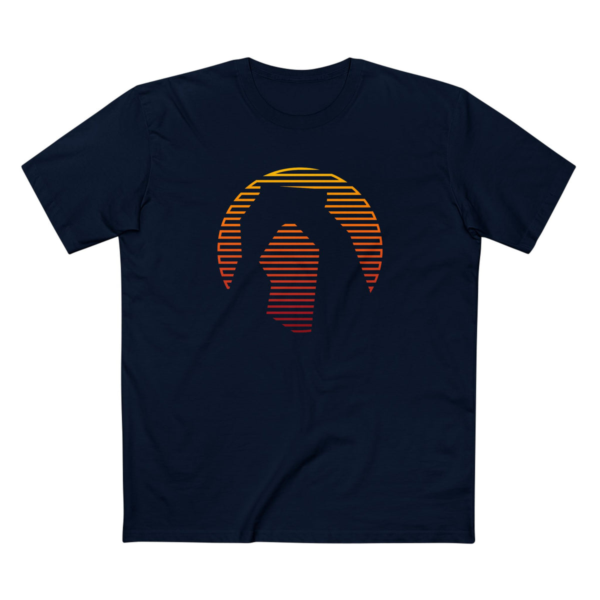 Arches National Park T-Shirt - Delicate Arch Orange Gradient in Navy