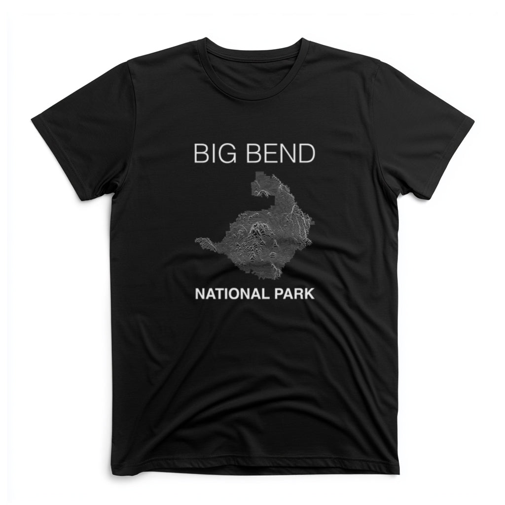 Big Bend National Park T-Shirt Lines in Black
