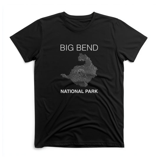 Big Bend National Park T-Shirt Lines in Black