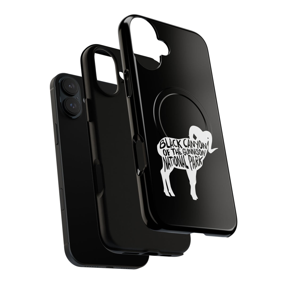 Black Canyon of the Gunnison National Park iPhone Case with MagSafe - Bighorn Sheep Design