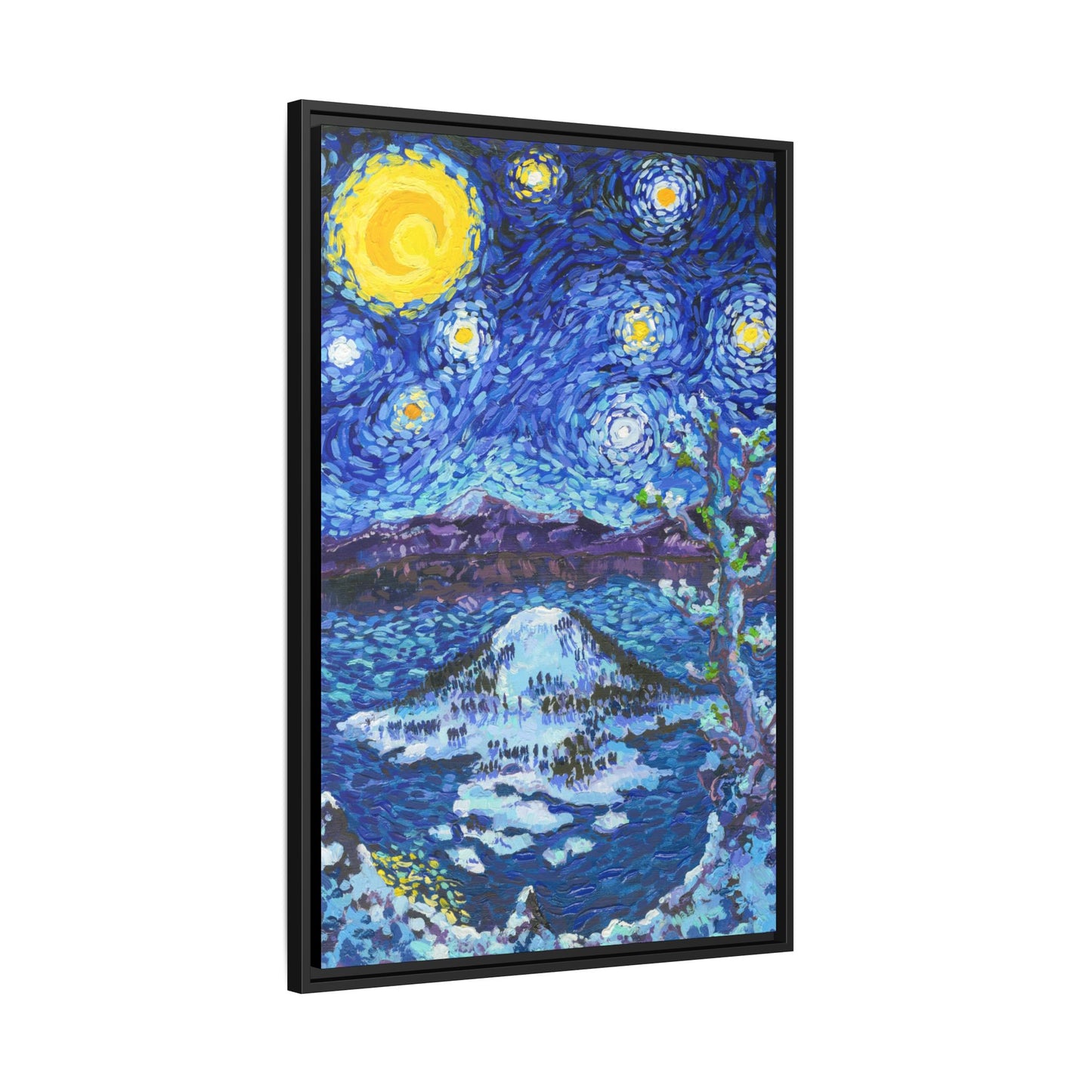 Crater Lake National Park Framed Canvas - The Starry Night