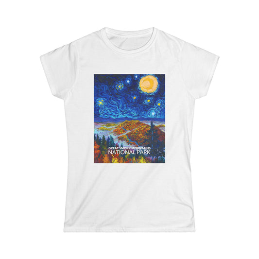 Great Smoky Mountains National Park T-Shirt - Women's Starry Night