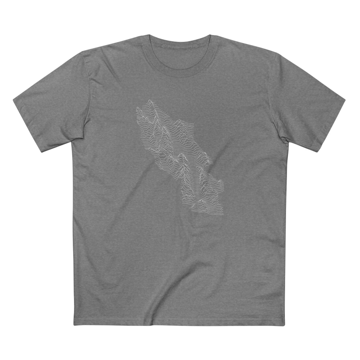 Death Valley National Park T-Shirt - Topographical Lines in Athletic Heather