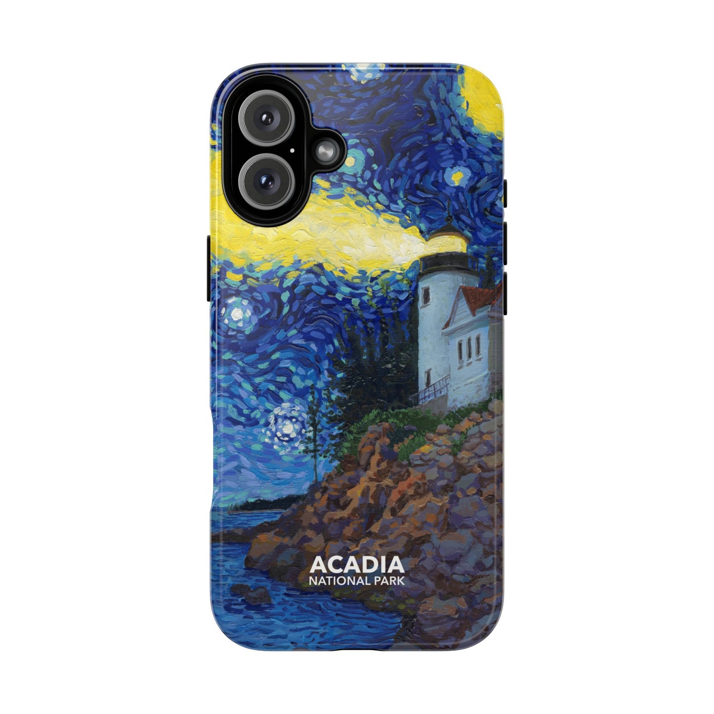 Acadia National Park Phone Case - Starry Night Lighthouse