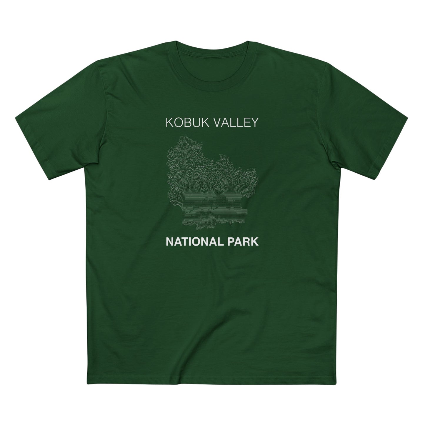 Kobuk Valley National Park T-Shirt Lines in Forest Green