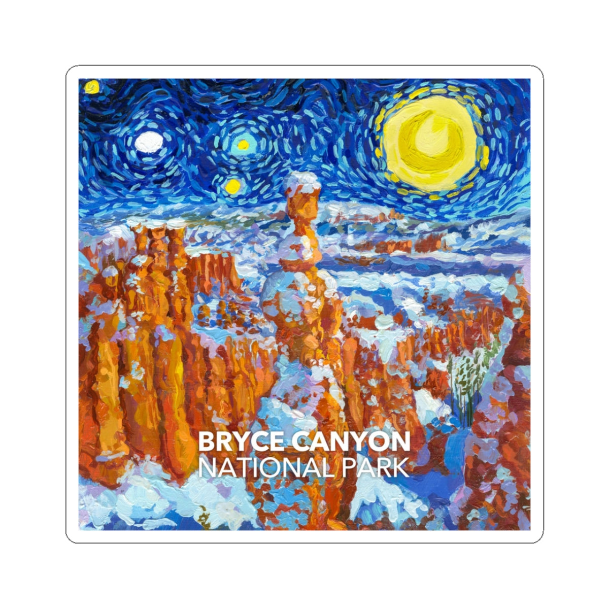 Bryce Canyon National Park Sticker - The Starry Night
