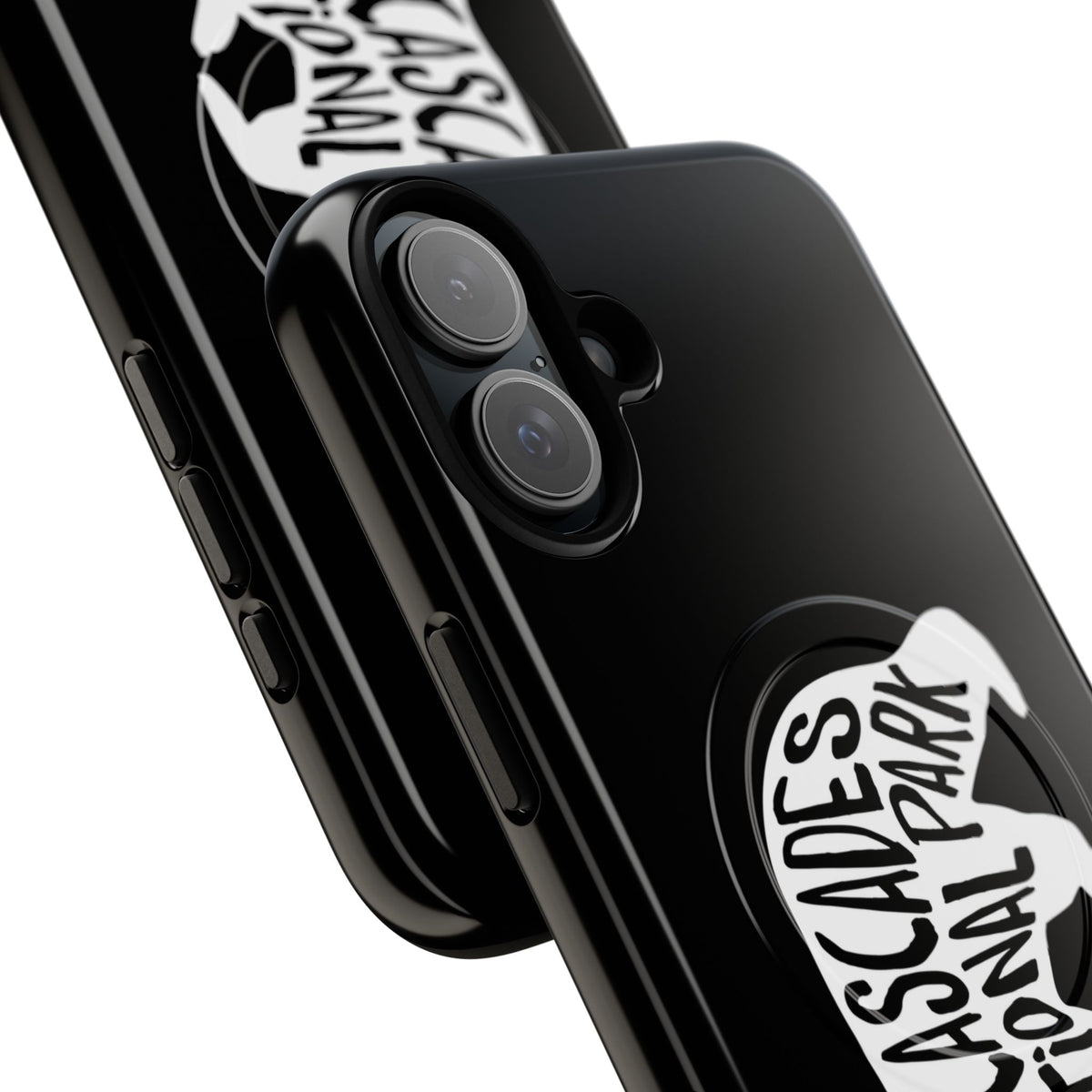 North Cascades National Park iPhone Case with MagSafe - Black Bear Design
