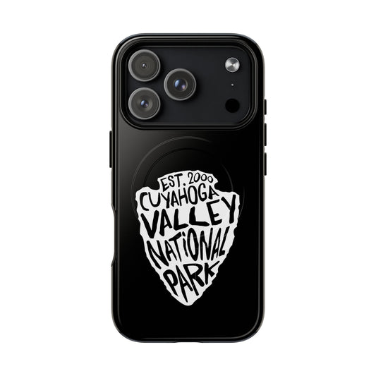 Cuyahoga Valley National Park iPhone case with MagSafe featuring arrowhead artwork.