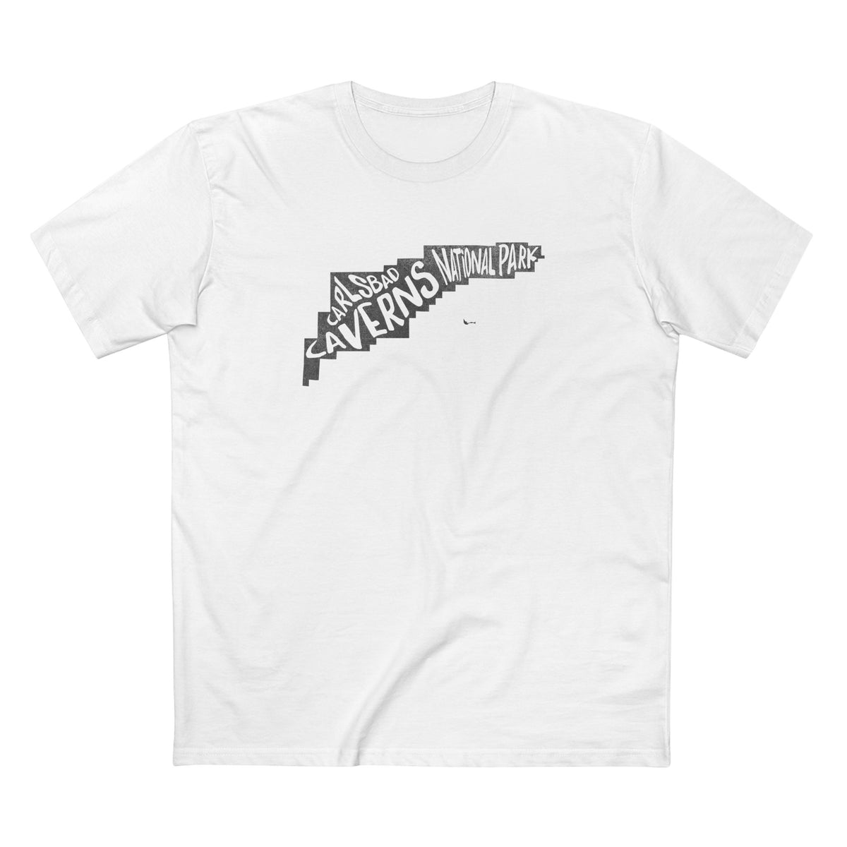 Carlsbad Caverns National Park T-Shirt - Map in White