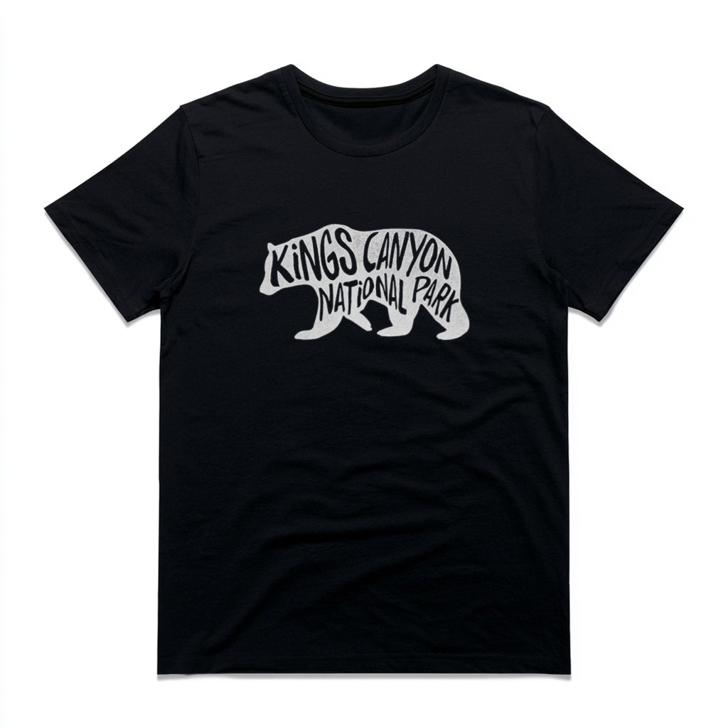 Kings Canyon National Park T-Shirt - Black Bear in Black