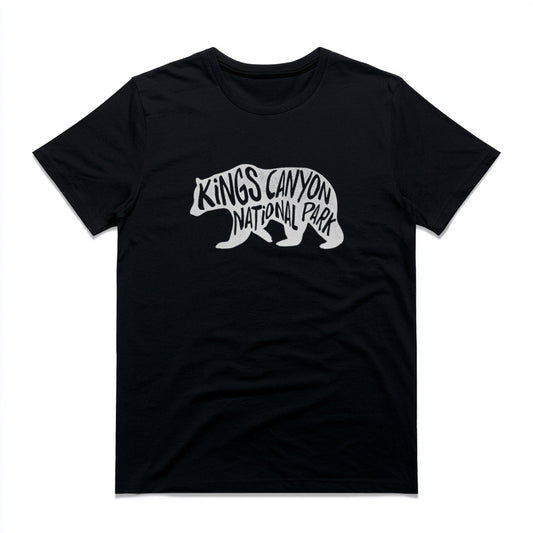 Kings Canyon National Park T-Shirt - Black Bear in Black