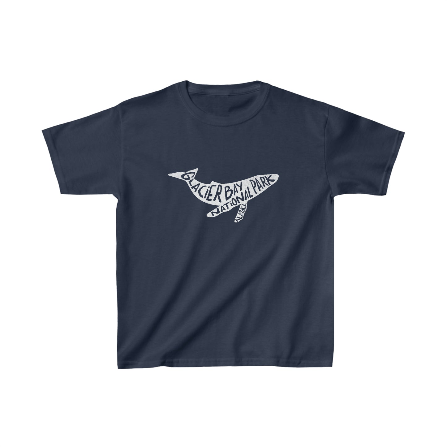 Glacier Bay National Park Child T-Shirt - Humpback Whale Chunky Text