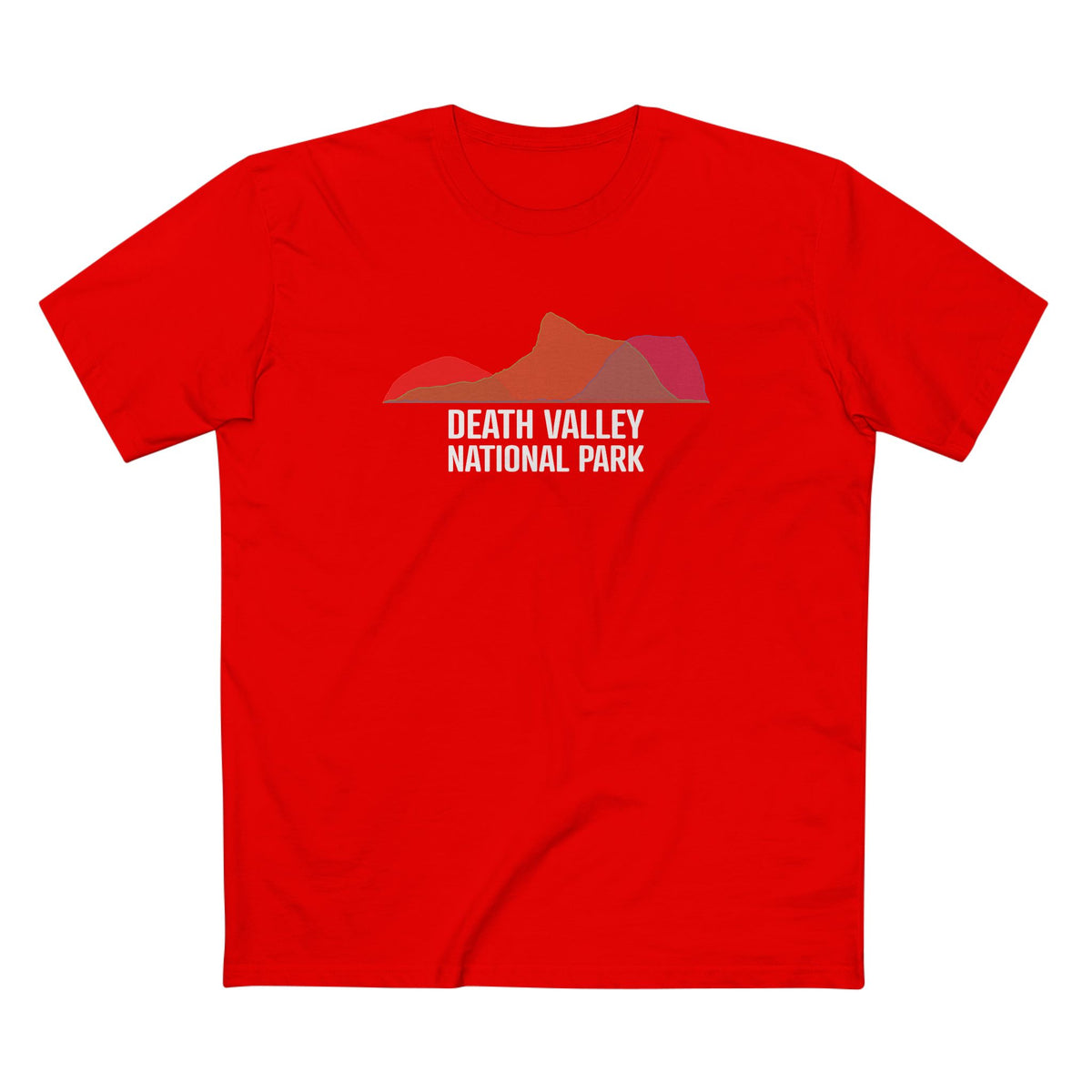 Death Valley National Park T-Shirt - Histogram Design in Red