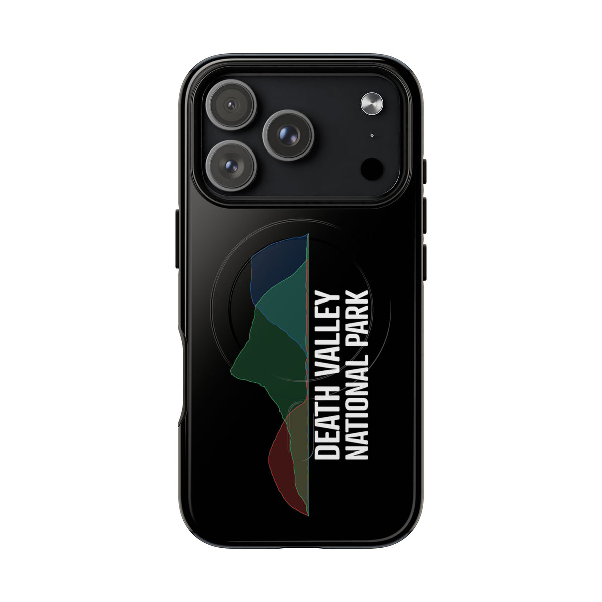 Death Valley National Park iPhone case with MagSafe featuring histogram artwork.