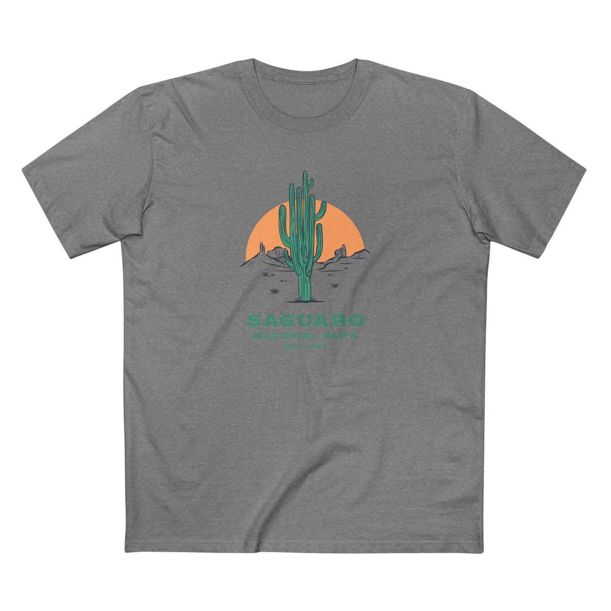 Saguaro National Park T-Shirt - Saguaro Cactus in Athletic Heather