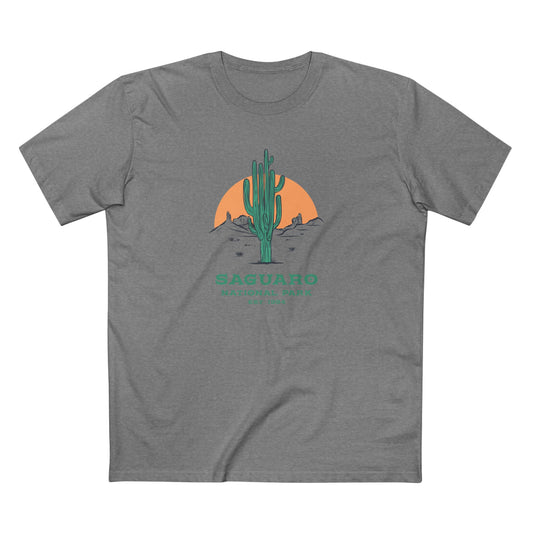 Saguaro National Park T-Shirt - Saguaro Cactus in Athletic Heather