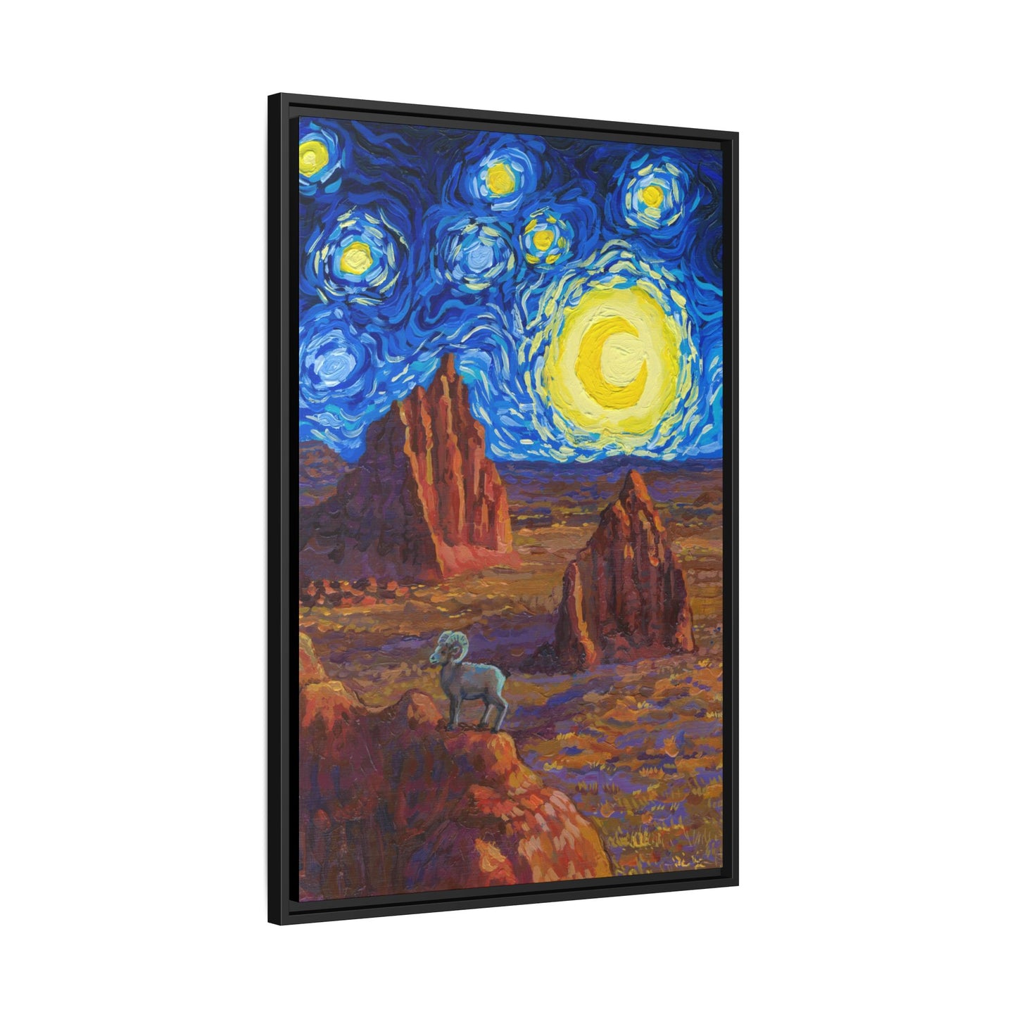 Capitol Reef National Park Framed Canvas - The Starry Night
