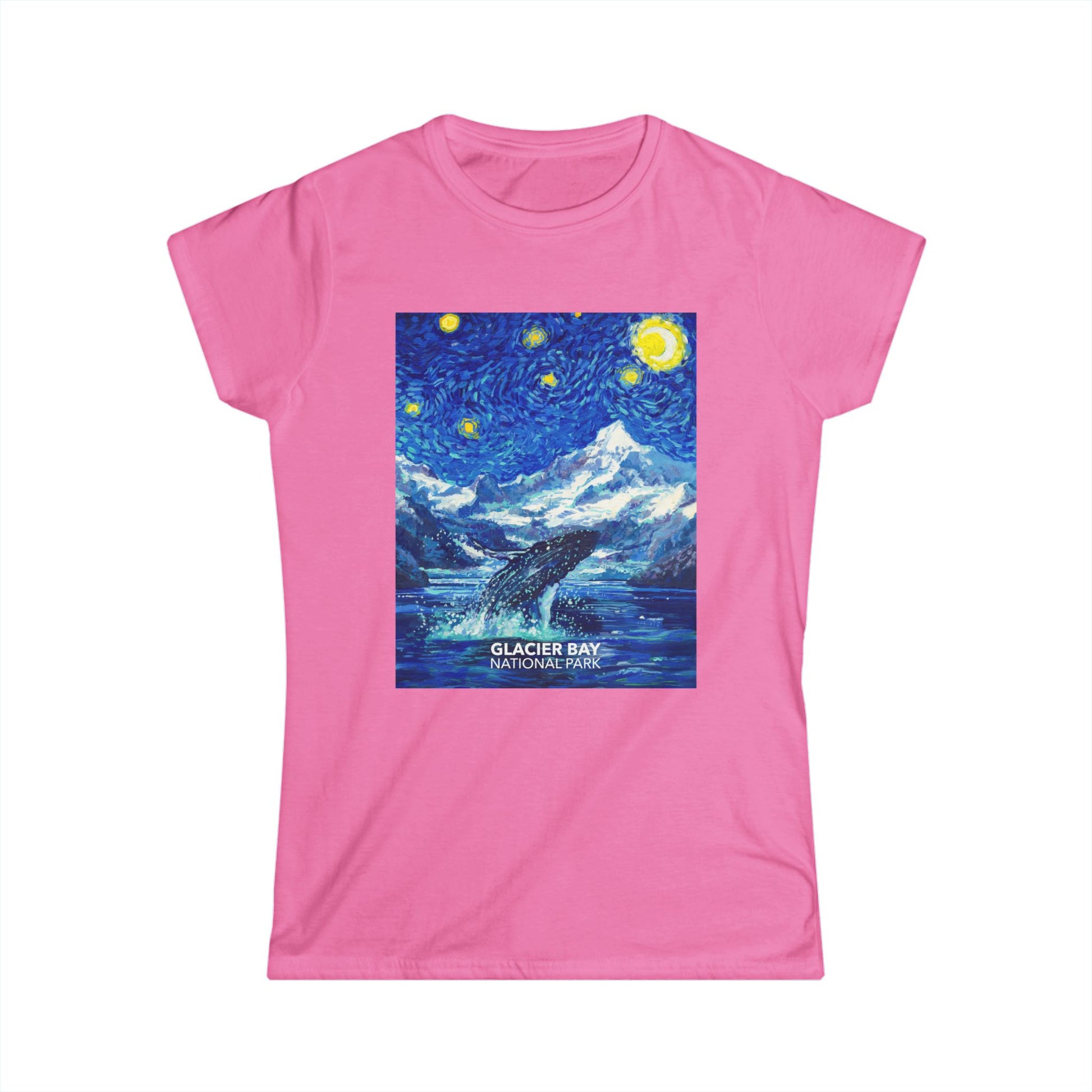 Glacier Bay National Park T-Shirt - Women's Starry Night — Van Gogh ‘Starry Night’-style design — gallery image 6