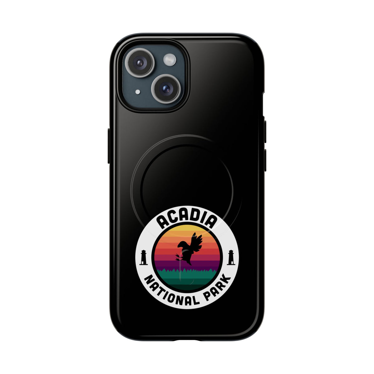 Acadia National Park iPhone Case with MagSafe - Round Emblem Design