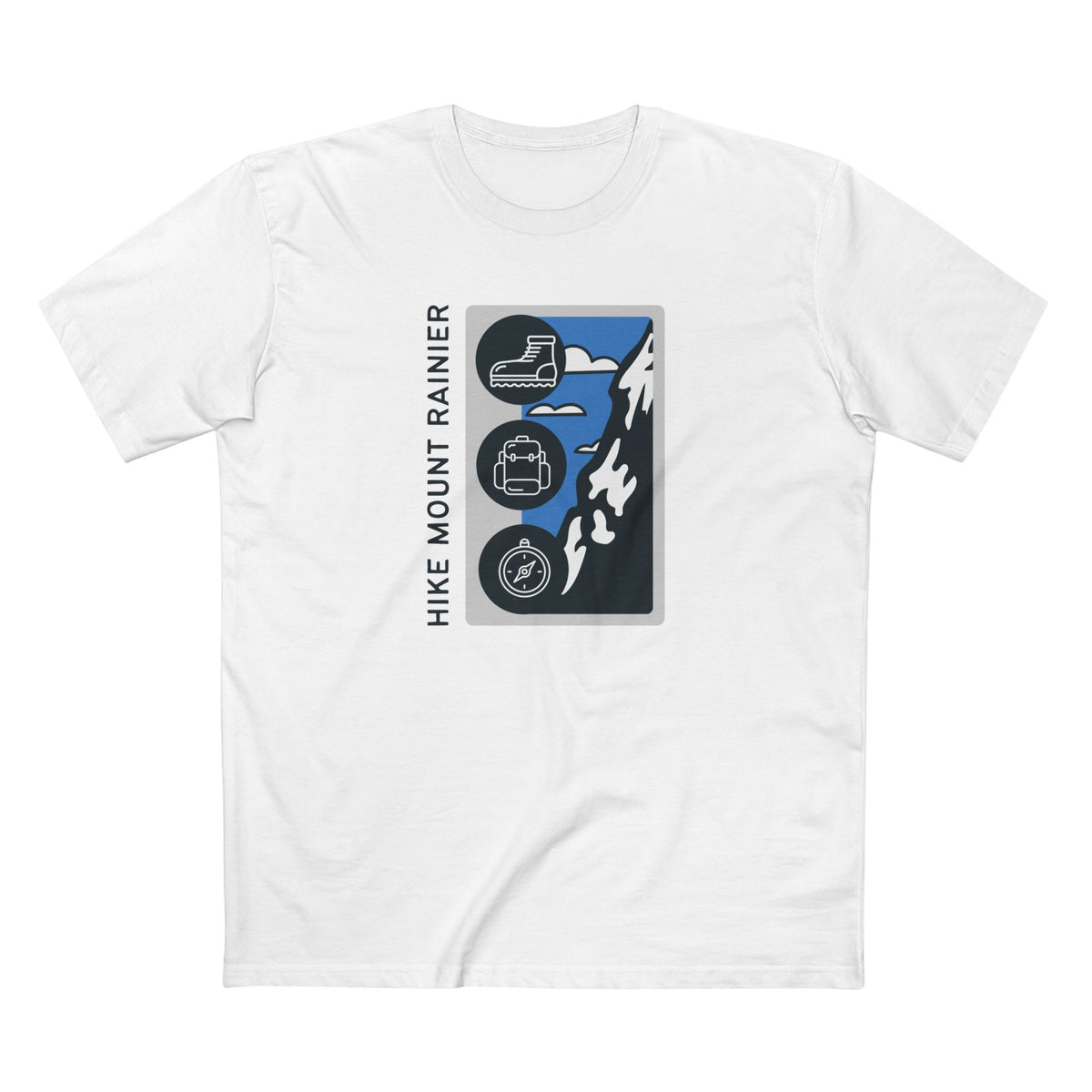 Mount Rainier National Park T-Shirt - Hike Rainier in White