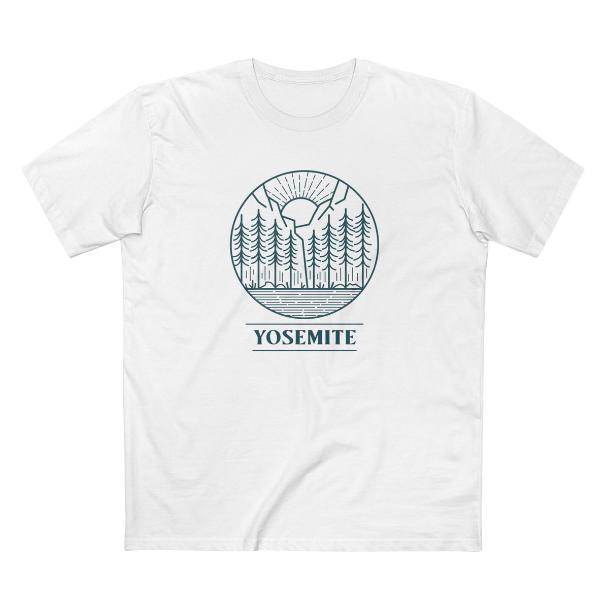 Yosemite National Park T-Shirt Sunrise Graphic in White
