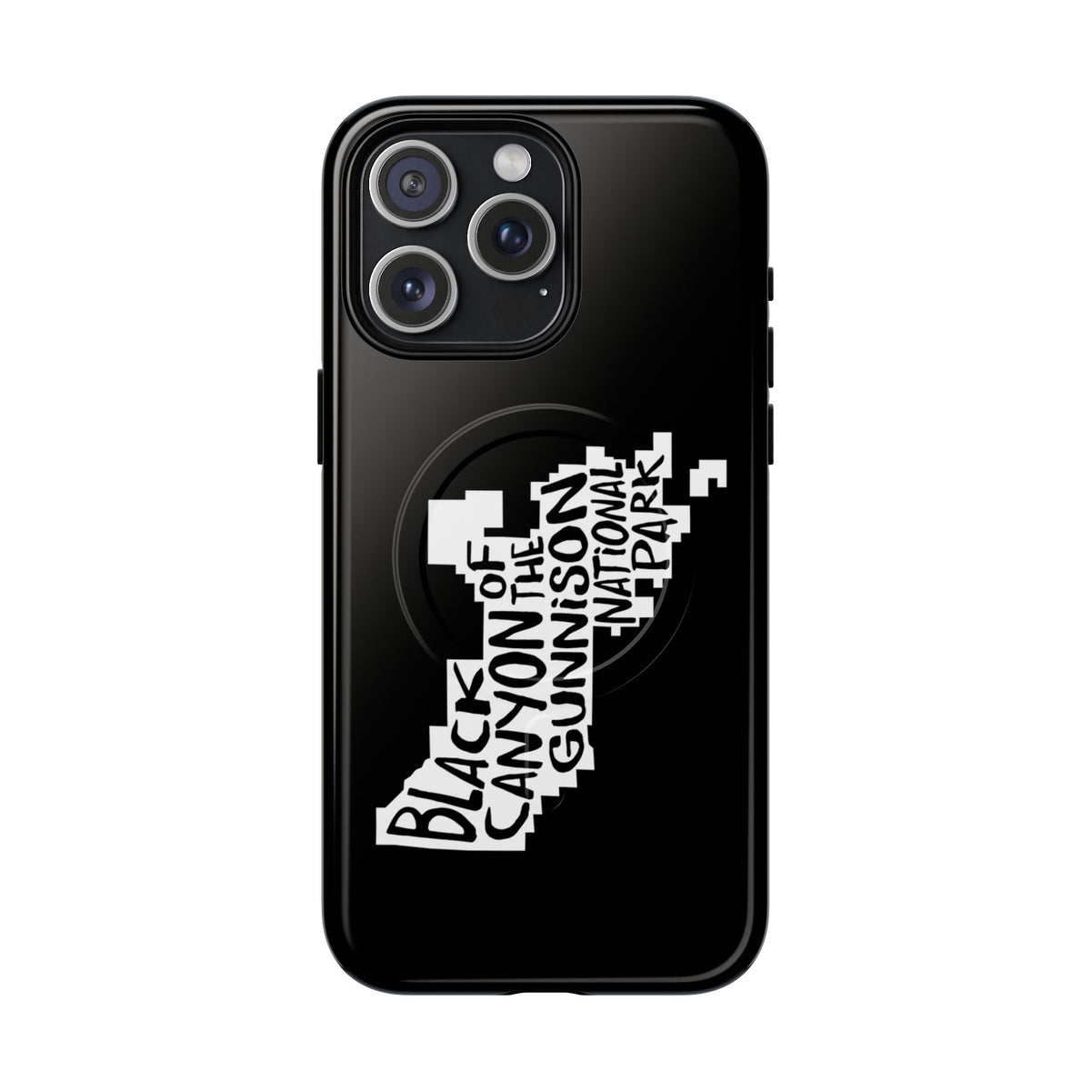 Black Canyon of the Gunnison National Park iPhone Case with MagSafe - Map Design