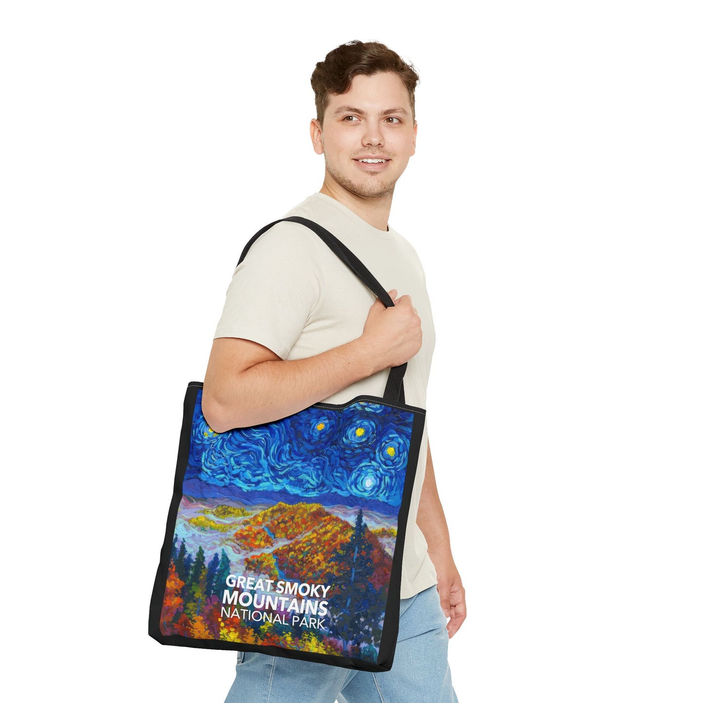 Great Smoky Mountains National Park Tote Bag - The Starry Night Large