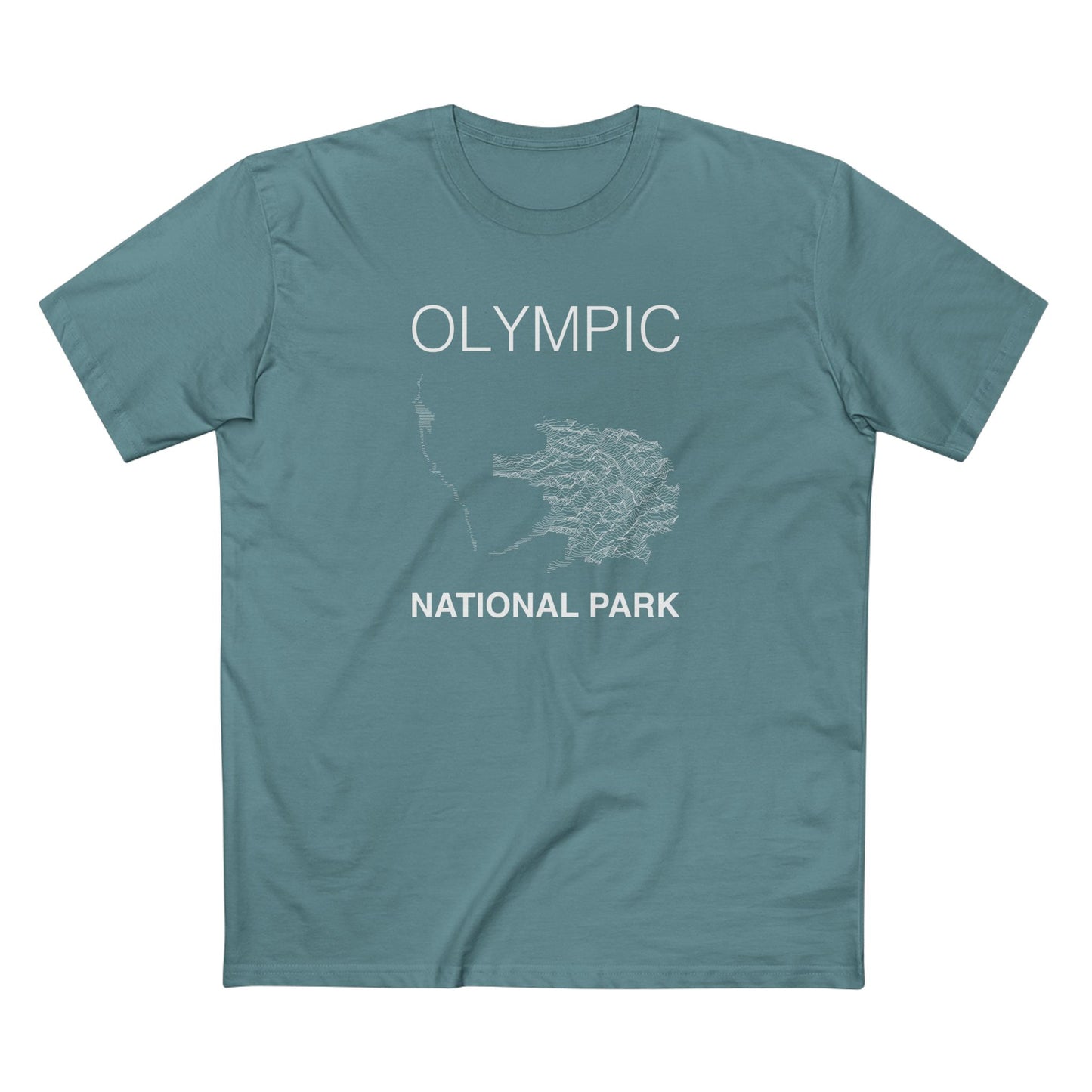 Olympic National Park T-Shirt Lines in Slate Blue