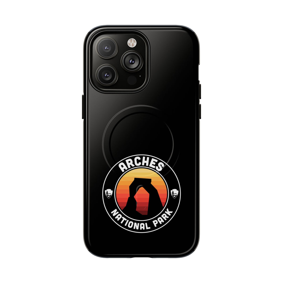 Arches National Park iPhone Case with MagSafe - Round Emblem Design