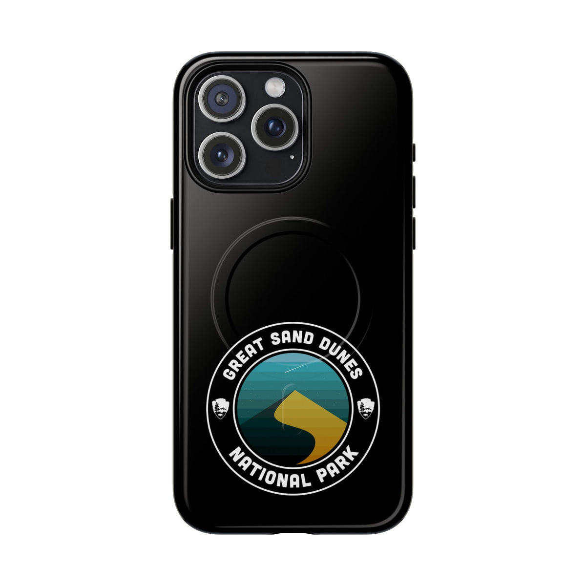 Great Sand Dunes National Park iPhone Case with MagSafe - Round Emblem Design