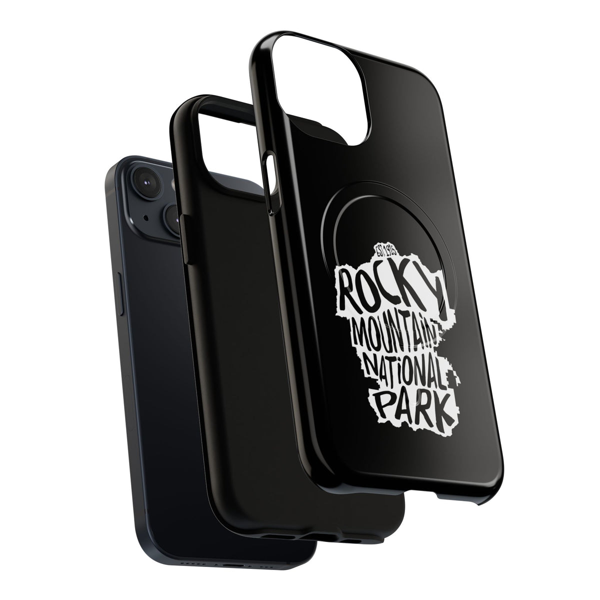 Rocky Mountain National Park iPhone Case with MagSafe - Map Design