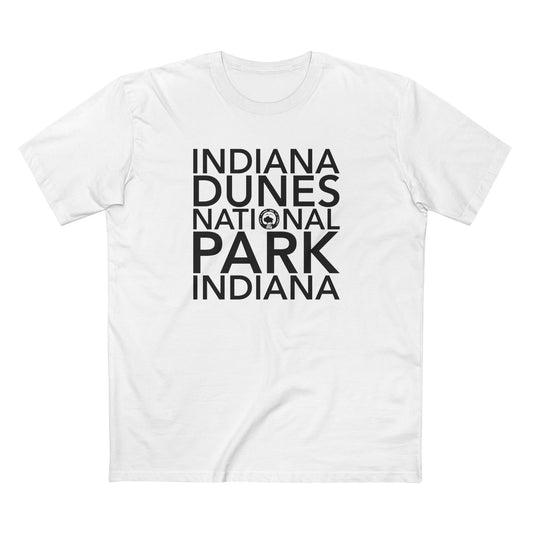 Indiana Dunes National Park T-Shirt Block Text in White