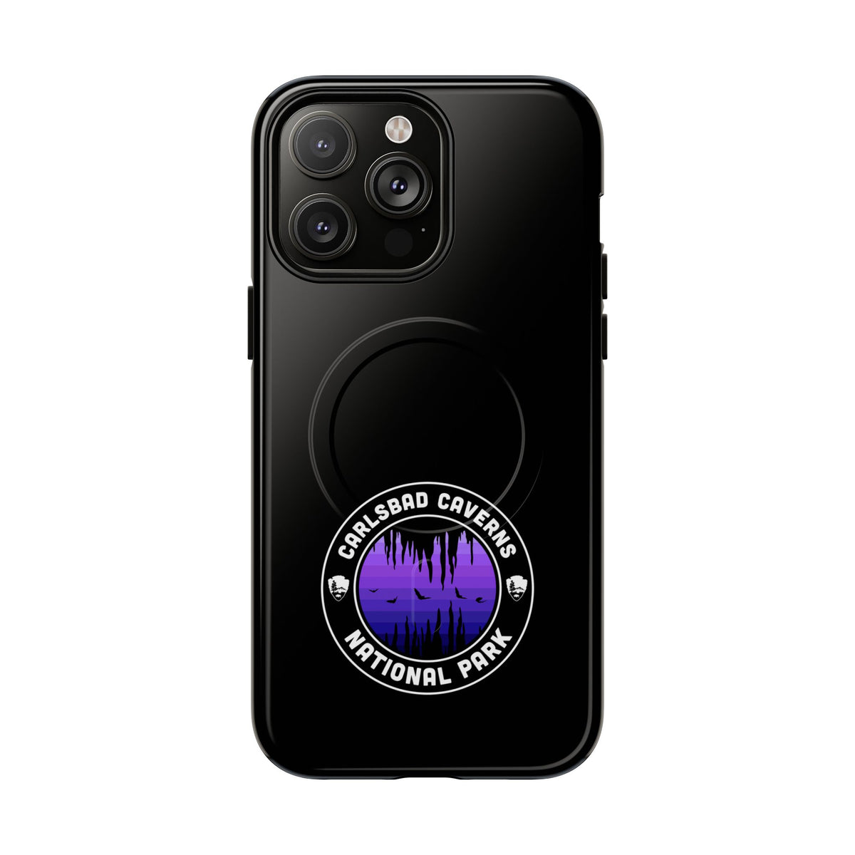 Carlsbad Caverns National Park iPhone Case with MagSafe - Round Emblem Design