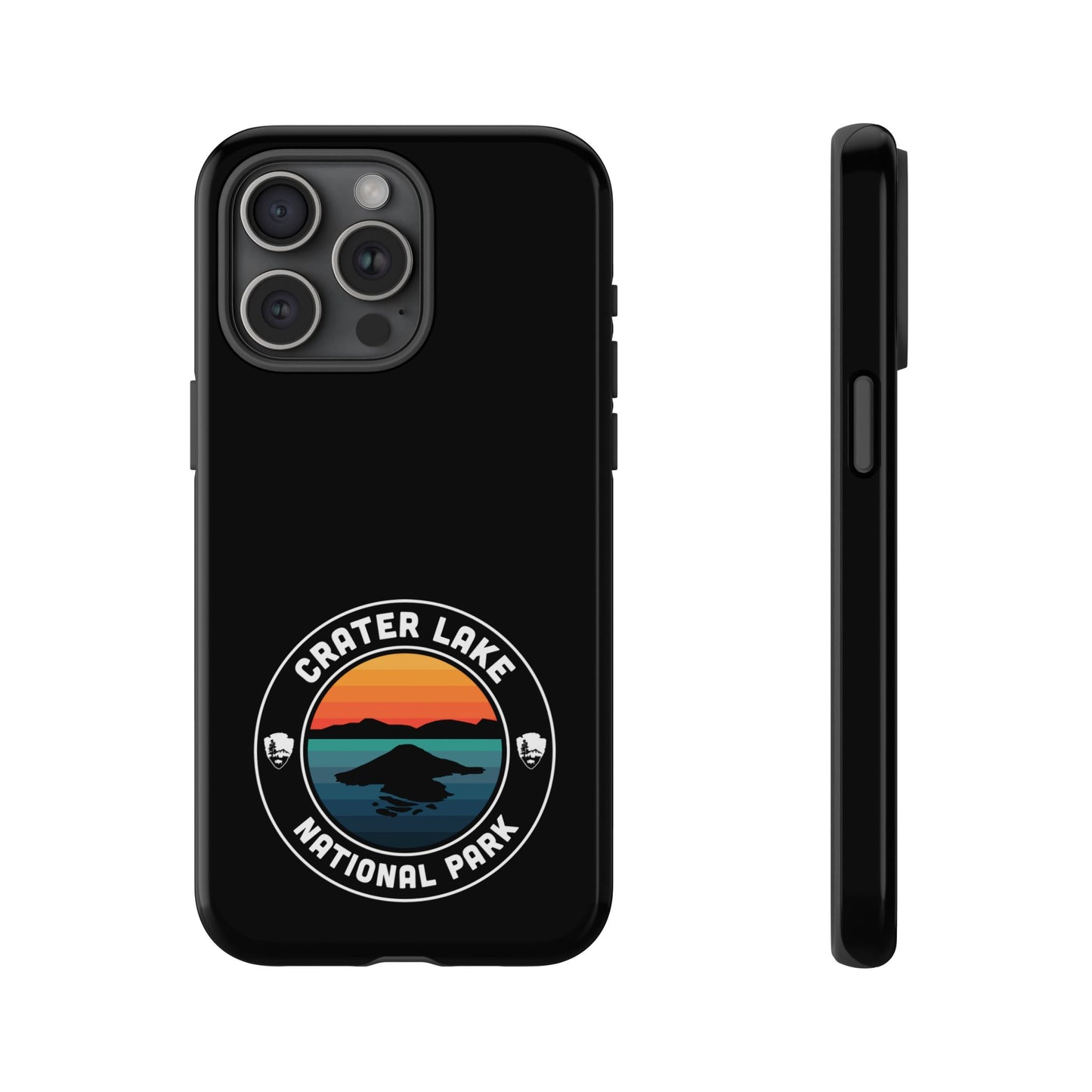 Crater Lake National Park Phone Case - Round Emblem Design