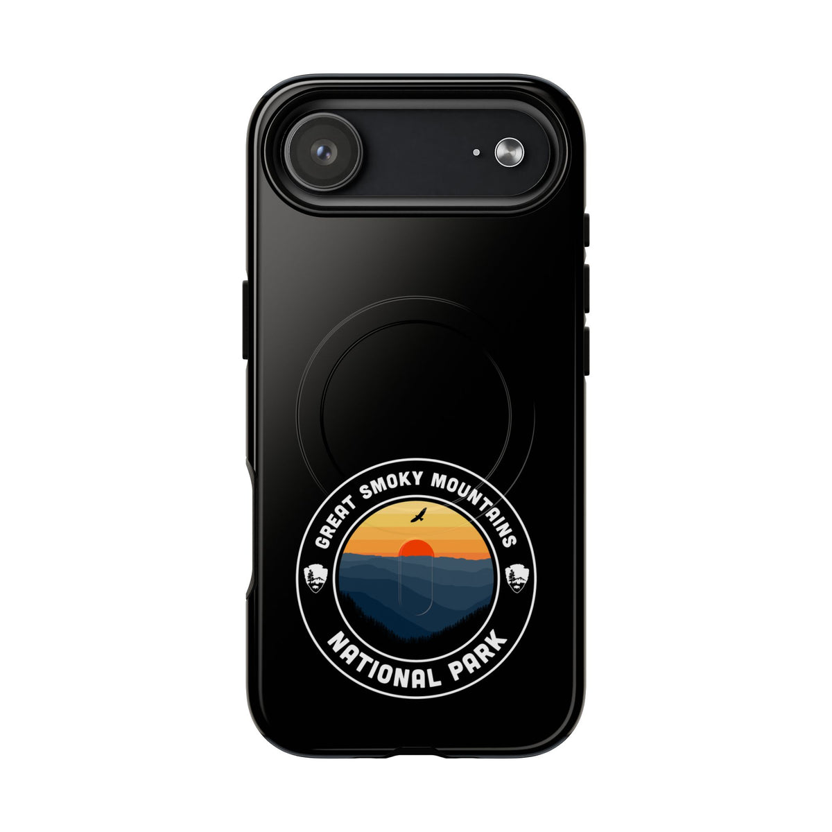 Great Smoky Mountains National Park iPhone Case with MagSafe - Round Emblem Design