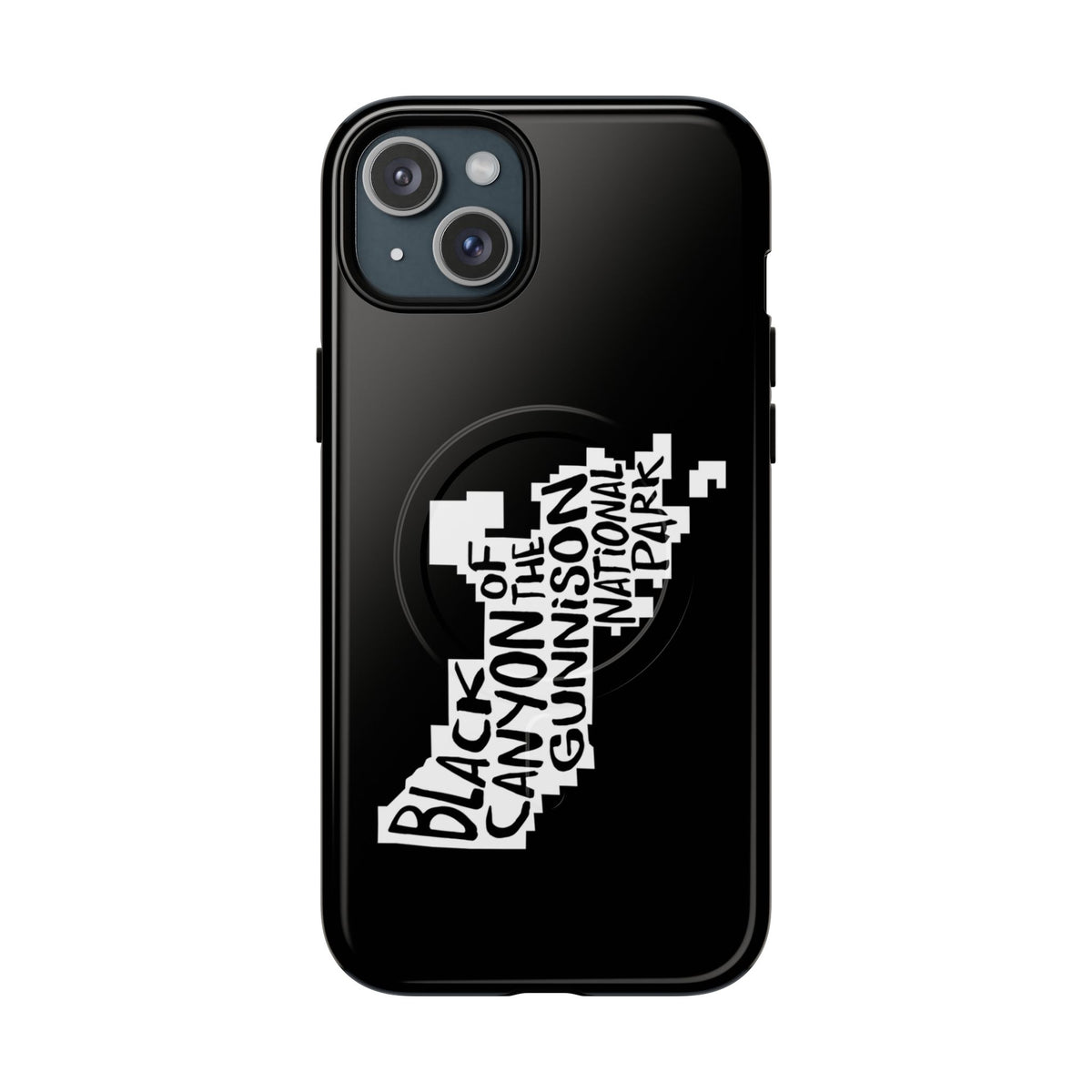 Black Canyon of the Gunnison National Park iPhone Case with MagSafe - Map Design