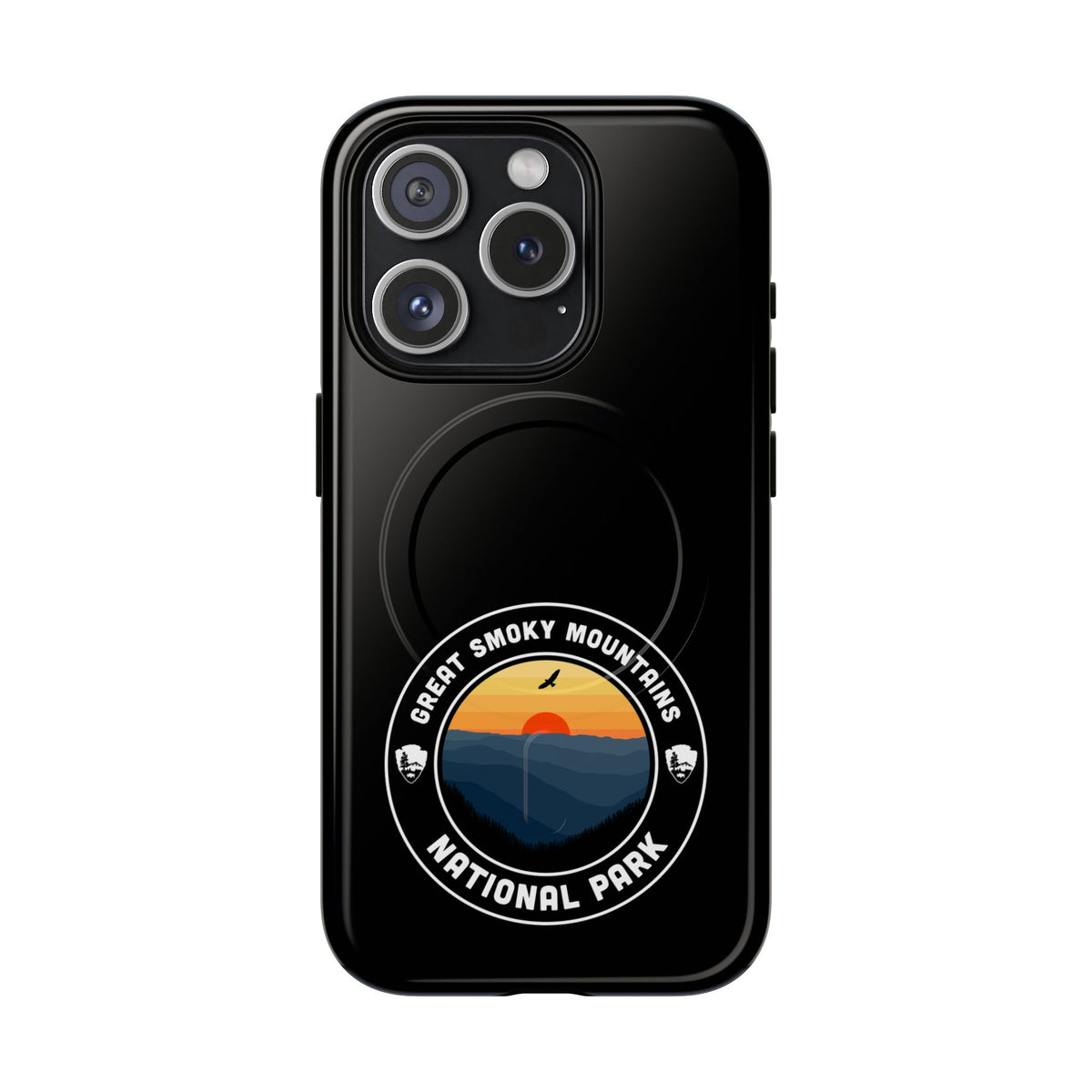 Great Smoky Mountains National Park iPhone Case with MagSafe - Round Emblem Design