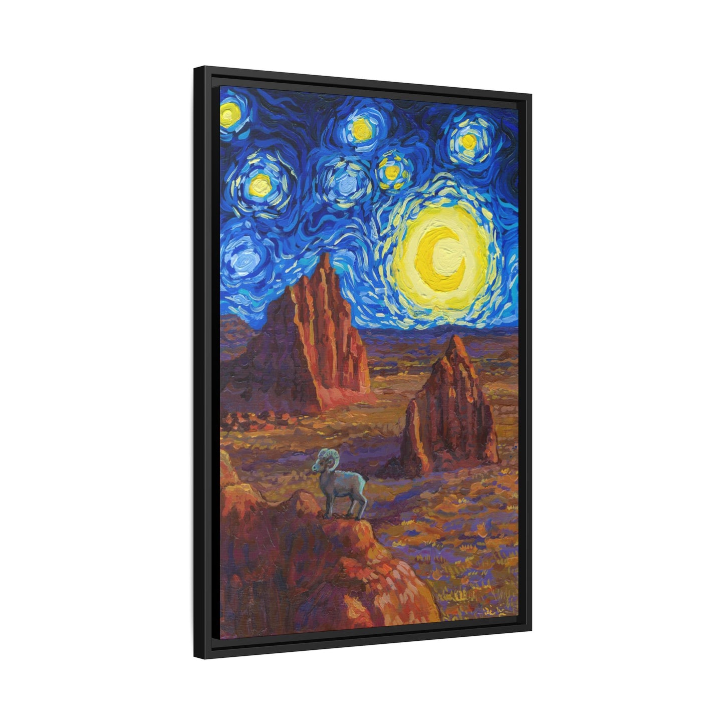 Capitol Reef National Park Framed Canvas - The Starry Night