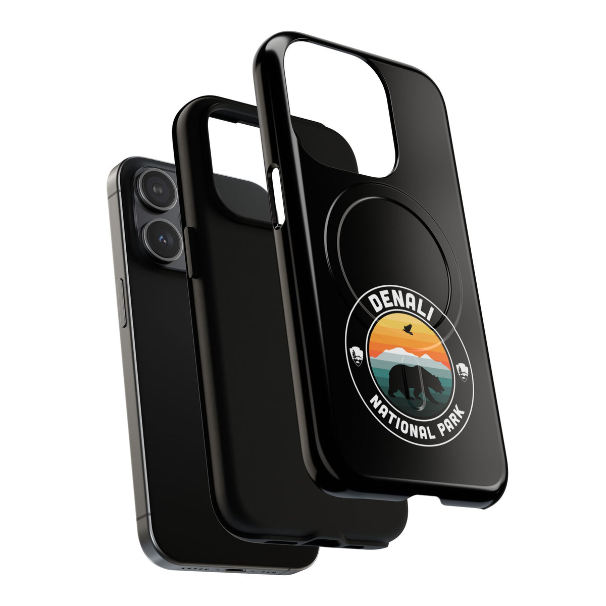 Denali National Park iPhone Case with MagSafe - Round Emblem Design