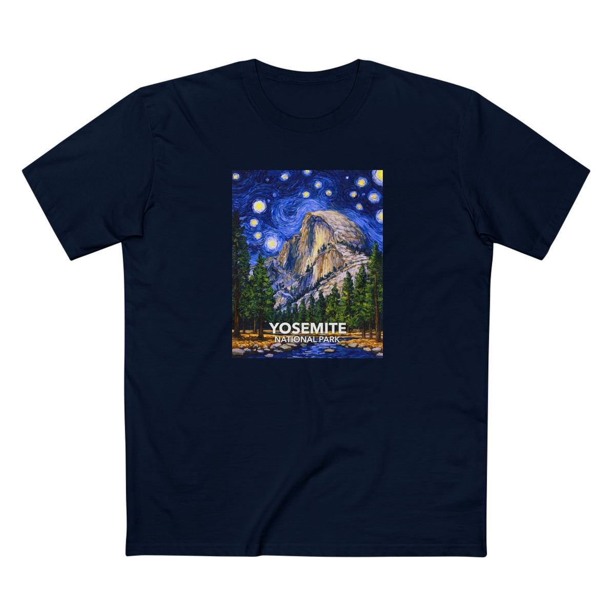 Yosemite National Park T-Shirt - The Starry Night in Navy