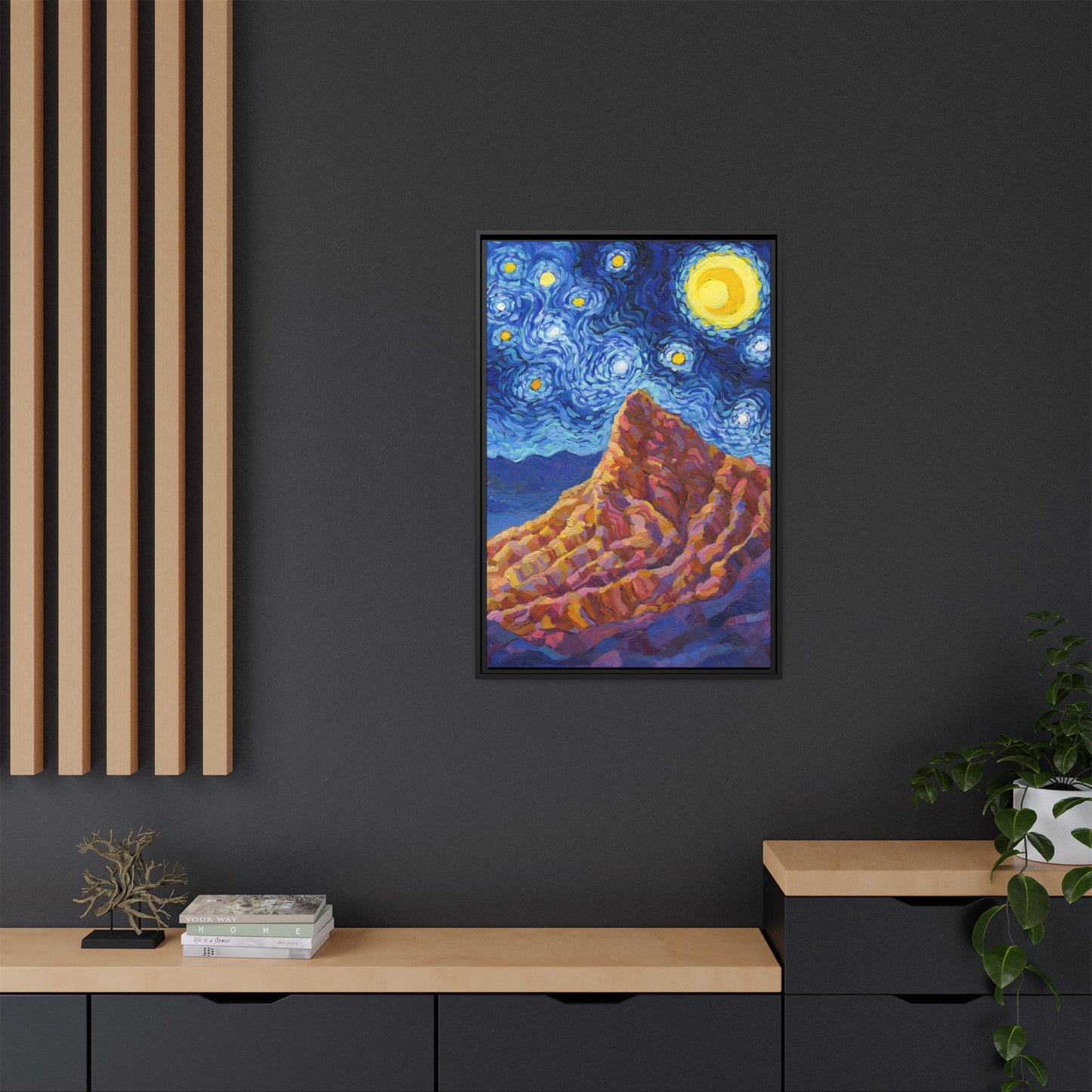Death Valley National Park Framed Canvas - The Starry Night